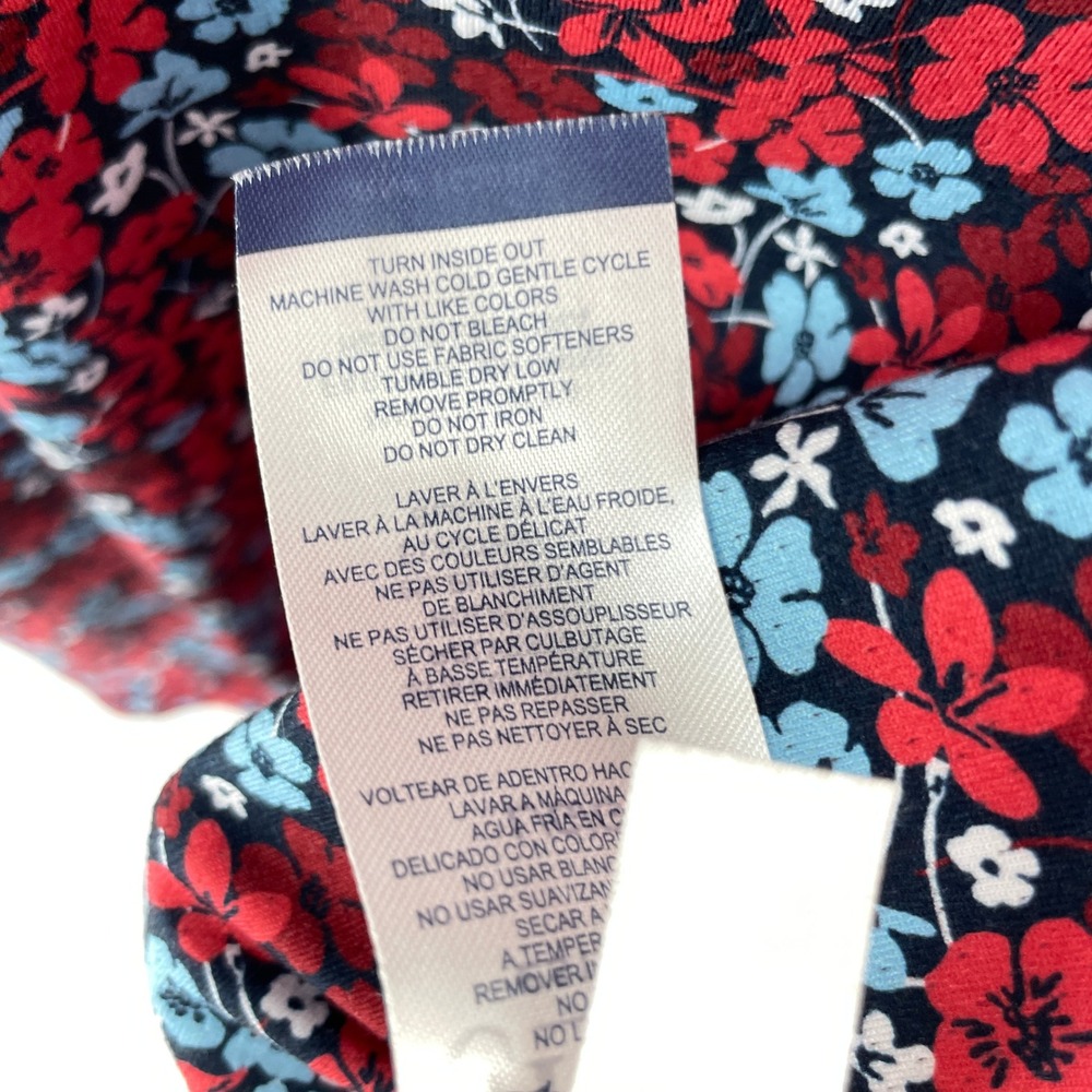 Chaps Golf Mens Large Red Blue Floral Performance Polo Shirt CHM34KT055 - Picture 9 of 10